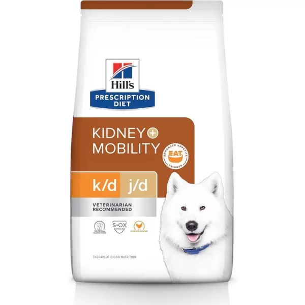 imageHills Prescription Diet kd Kidney Care  jd Joint Care Chicken amp Vegetable Stew Flavor Wet Dog Food Veterinary Diet 125 oz Cans 12Pack85 Pound Pack of 1
