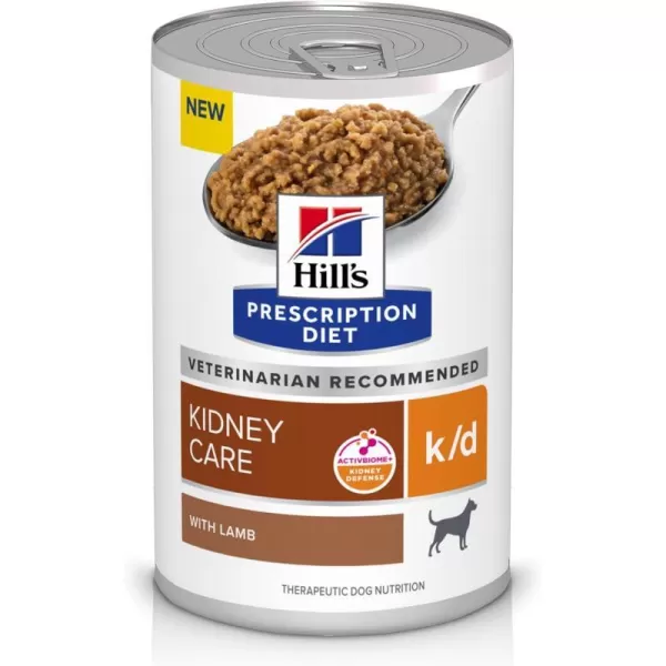 imageHills Prescription Diet kd Kidney Care with Lamb Wet Dog Food Veterinary Diet 13 oz Cans 12Pack13 Ounce Pack of 12
