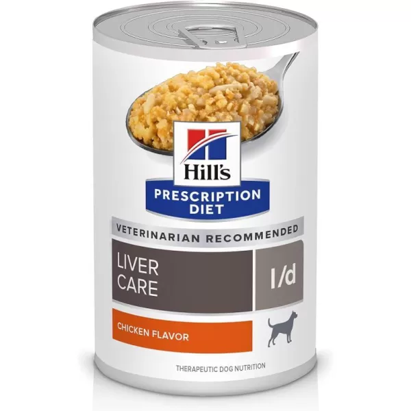 imageHills Prescription Diet ld Liver Care Wet Dog Food Veterinary Diet 13 oz Cans 12Pack12 x 13 oz Cans