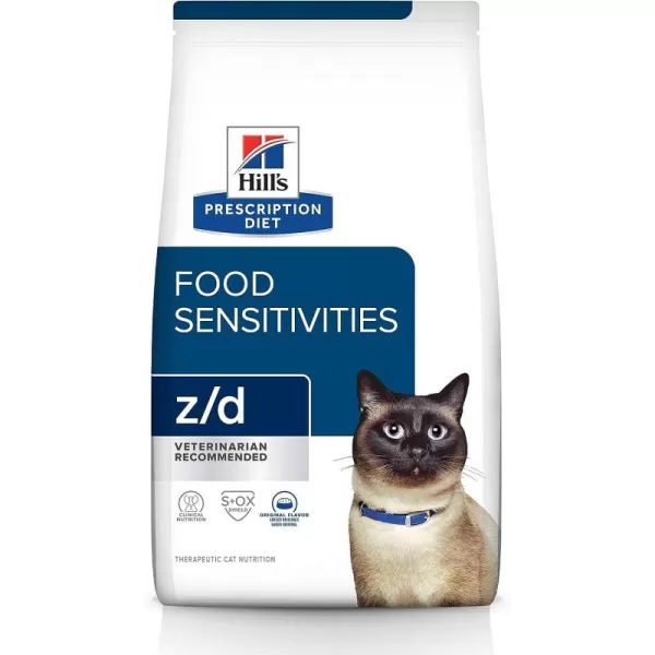 imageHills Prescription Diet zd SkinFood Sensitivities Dry Cat Food Veterinary Diet 85 lb BagHills Prescription Diet zd SkinFood Sensitivities Dry Cat Food Veterinary Diet 85 lb Bag