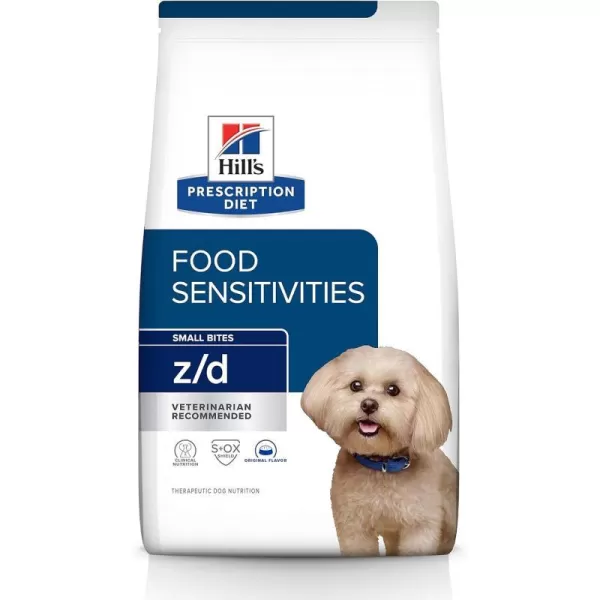 imageHills Prescription Diet zd SkinFood Sensitivities Dry Dog Food Veterinary Diet 25 lb Bag7 Pound Small Bites Pack of 1