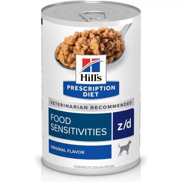 imageHills Prescription Diet zd SkinFood Sensitivities Wet Dog Food Veterinary Diet 13 oz Cans 12Pack13 Ounce Pack of 12