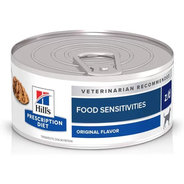 imageHills Prescription Diet zd SkinFood Sensitivities Wet Dog Food Veterinary Diet 13 oz Cans 12Pack24 x 55 oz