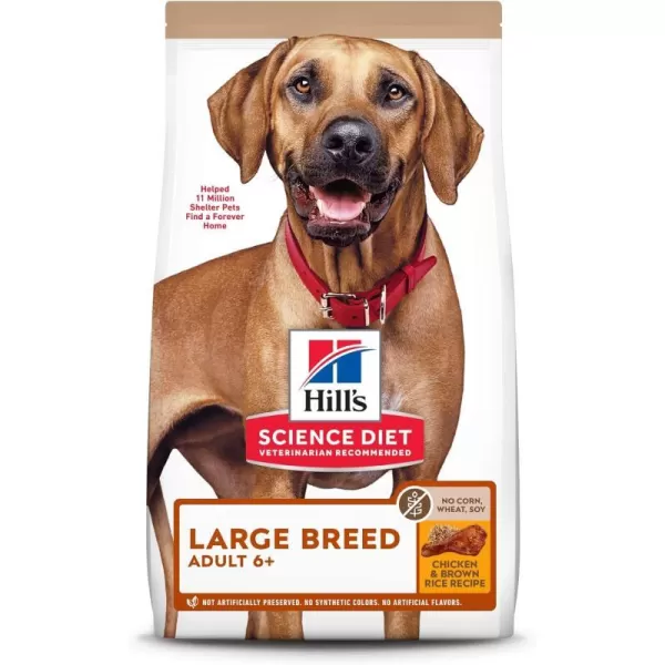 imageHills Science Diet Adult 6 No Corn Wheat or Soy Large Breed Dry Dog Food Chicken Recipe 30 lb BagHills Science Diet Adult 6 No Corn Wheat or Soy Large Breed Dry Dog Food Chicken Recipe 30 lb Bag
