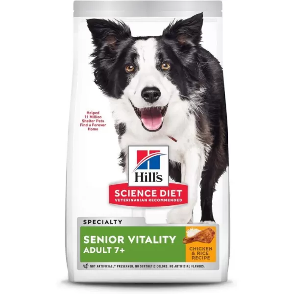 imageHills Science Diet Adult 7 Senior Vitality Dry Dog Food 215 lb BagDry Food 215 Pound Pack of 1