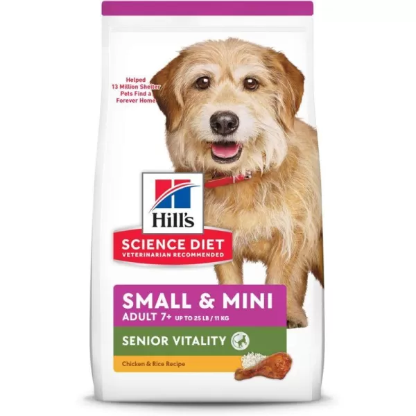 imageHills Science Diet Adult 7 Senior Vitality Small amp Mini Dry Dog Food 125 lb Bag35 Pound Pack of 1