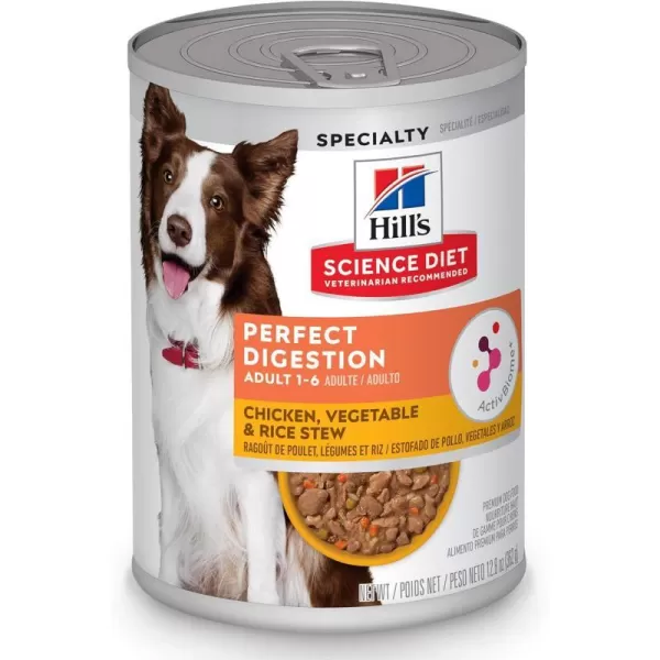 imageHills Science Diet Adult Dog Wet Food Perfect Digestion Chicken Vegetable amp Rice Stew 128 oz Cans 12PackHills Science Diet Adult Dog Wet Food Perfect Digestion Chicken Vegetable amp Rice Stew 128 oz Cans 12Pack