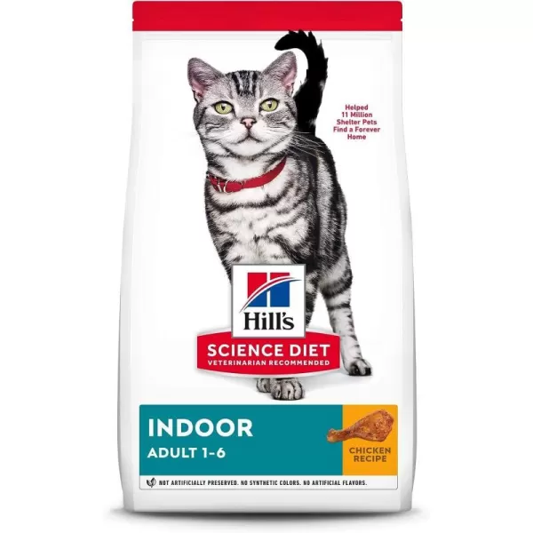 imageHills Science Diet Adult Indoor Chicken Recipe Dry Cat Food 155 lb Bag7 Pound Pack of 1