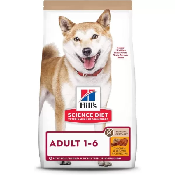 imageHills Science Diet Adult No Corn Wheat or Soy Dry Dog Food Chicken Recipe 30 lb Bag15 Pound Pack of 1
