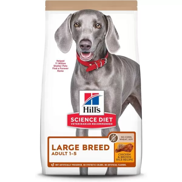 imageHills Science Diet Adult No Corn Wheat or Soy Large Breed Dry Dog Food Chicken Recipe 30 lb BagAdult 15 30 Pound Pack of 1