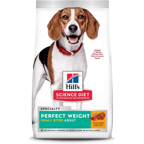 imageHills Science Diet Adult Perfect Weight Small Bites Dry Dog Food Chicken Recipe 25 lb Bag2500 Pound Pack of 1
