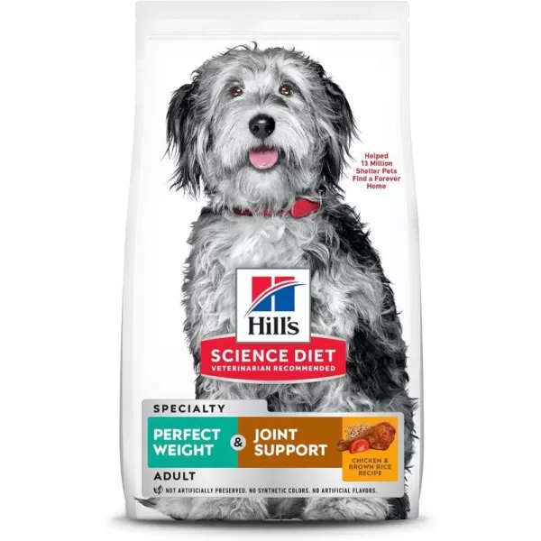 imageHills Science Diet Adult Perfect Weight amp Joint Support Chicken Recipe Dry Dog Food 12 lb BagChicken 40000 Fl Oz Pack of 1