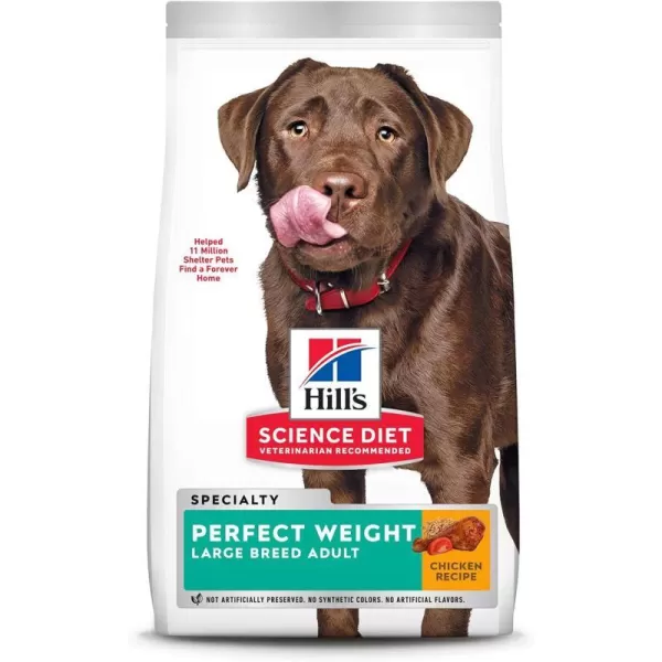 imageHills Science Diet Adult Perfect Weight for Weight Management Large Breed Dry Dog Food Chicken Recipe 285 lb Bag25 Pound Pack of 1