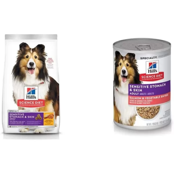 imageHills Science Diet Adult Sensitive Stomach amp Skin Chicken Recipe Dry Dog Food 36 lb BagVariety Bundle 2 Piece Set