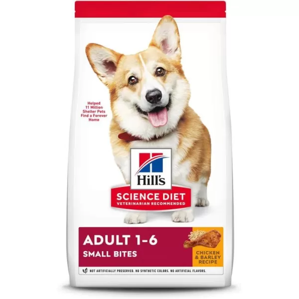 imageHills Science Diet Adult Small Bites Chicken amp Barley Dry Dog Food 45 lb Bag4500 Pound Pack of 1