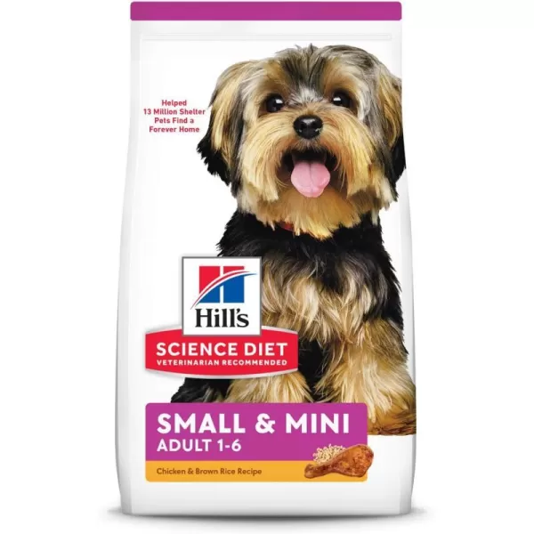 imageHills Science Diet Adult Small amp Toy Breed Dry Dog Food Chicken Meal amp Rice Recipe 155 lb BagChicken Meal amp Rice 155 Pound Pack of 1