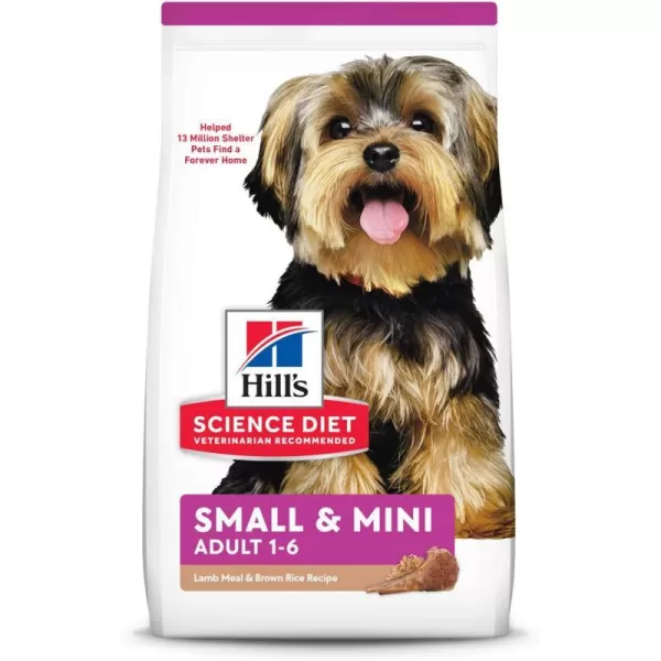imageHills Science Diet Adult Small amp Toy Breed Dry Dog Food Chicken Meal amp Rice Recipe 155 lb BagLamb Meal amp Brown Rice 45 Pound Pack of 1