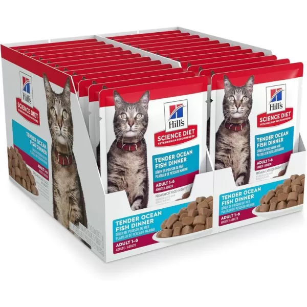imageHills Science Diet Canned Wet Cat Food Adult Tender Chunks amp Gravy Recipes 55 oz Cans 24PackSeafood 28 Ounce Pack of 24