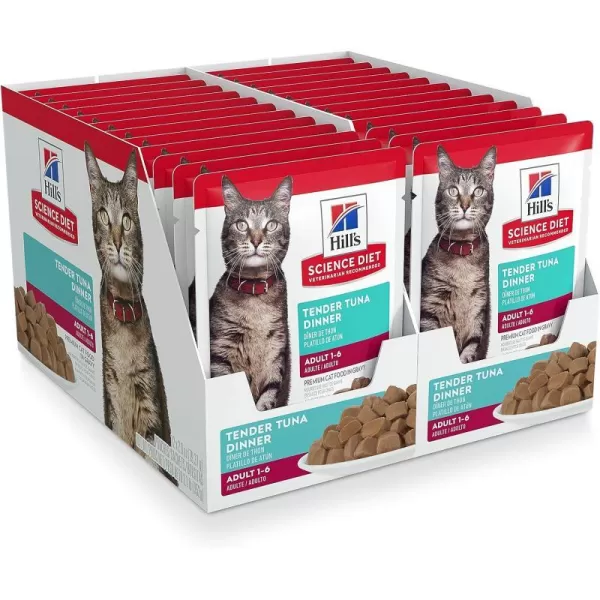 imageHills Science Diet Canned Wet Cat Food Adult Tender Chunks amp Gravy Recipes 55 oz Cans 24PackTuna 28 Ounce Pack of 24