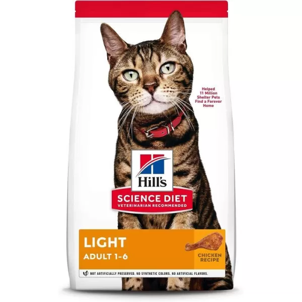 imageHills Science Diet Dry Cat Food Adult Light for Healthy Weight amp Weight Management Chicken Recipe 7 lb Bag16 Pound Pack of 1