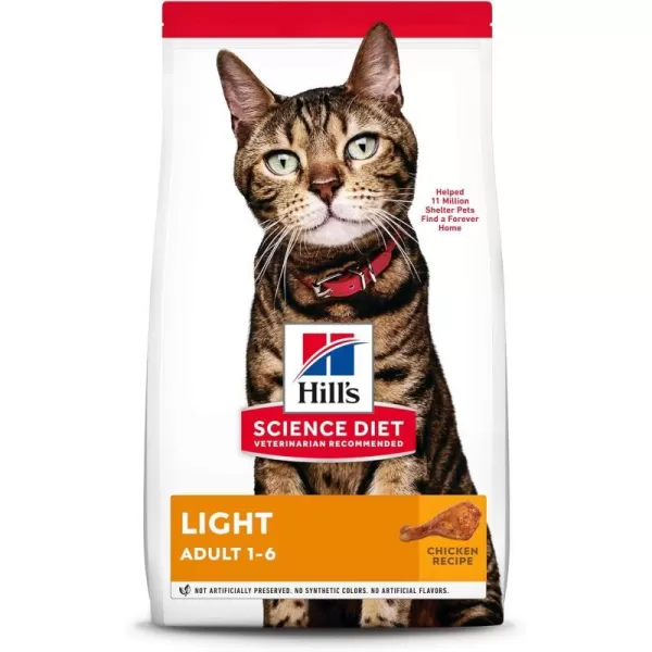 imageHills Science Diet Dry Cat Food Adult Light for Healthy Weight amp Weight Management Chicken Recipe 7 lb Bag7 Pound Pack of 1