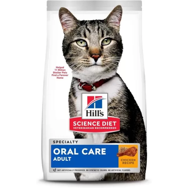 imageHills Science Diet Dry Cat Food Adult Oral Care Chicken Recipe 7 lb Bag35 Pound Pack of 1
