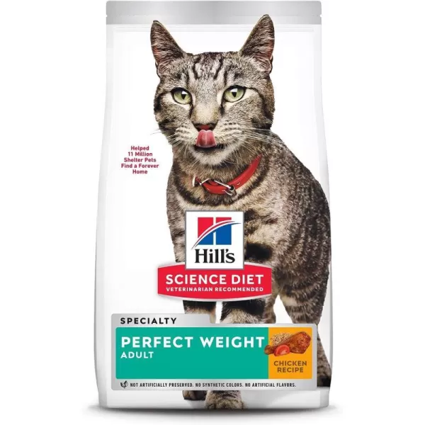 imageHills Science Diet Dry Cat Food Adult Perfect Weight for Weight Management Chicken Recipe 7 lb Bag7 Pound Pack of 1