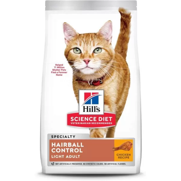 imageHills Science Diet Dry Cat Food Light Adult Hairball Control Light for Healthy Weight amp Weight Management Chicken Recipe 155 lb Bag155 Pound Pack of 1