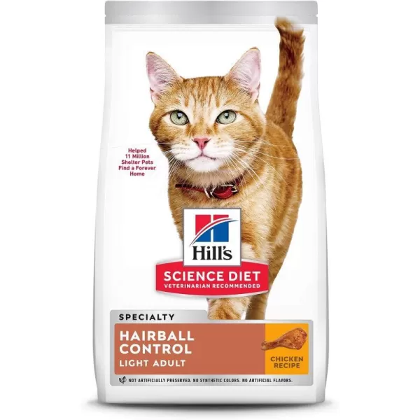 imageHills Science Diet Dry Cat Food Light Adult Hairball Control Light for Healthy Weight amp Weight Management Chicken Recipe 155 lb Bag7 Pound Pack of 1