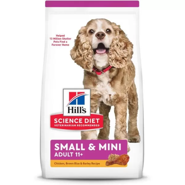 imageHills Science Diet Dry Dog Food Adult 11 for Senior Dogs Small Paws Chicken Meal Barley amp Brown Rice Recipe 45 lb Bag45 Pound Pack of 1