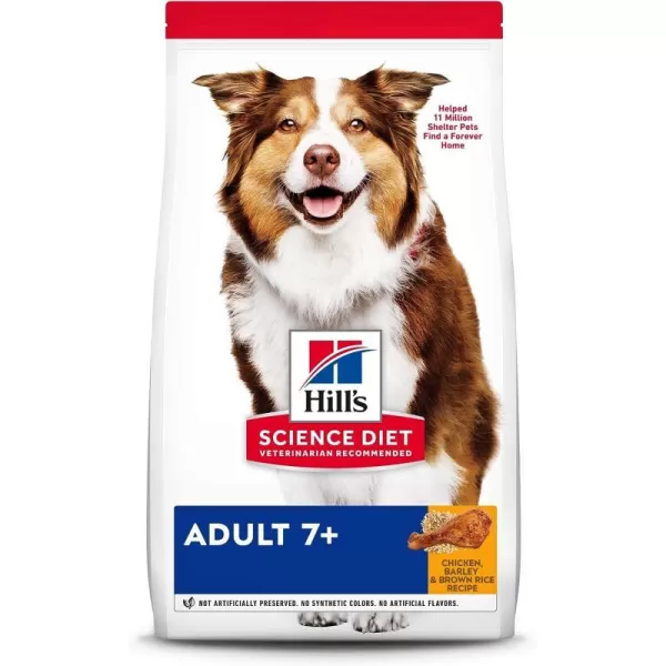 imageHills Science Diet Dry Dog Food Adult 7 for Senior Dogs Chicken Meal Barley amp Rice Recipe 33 lb Bag15 Pound Pack of 1