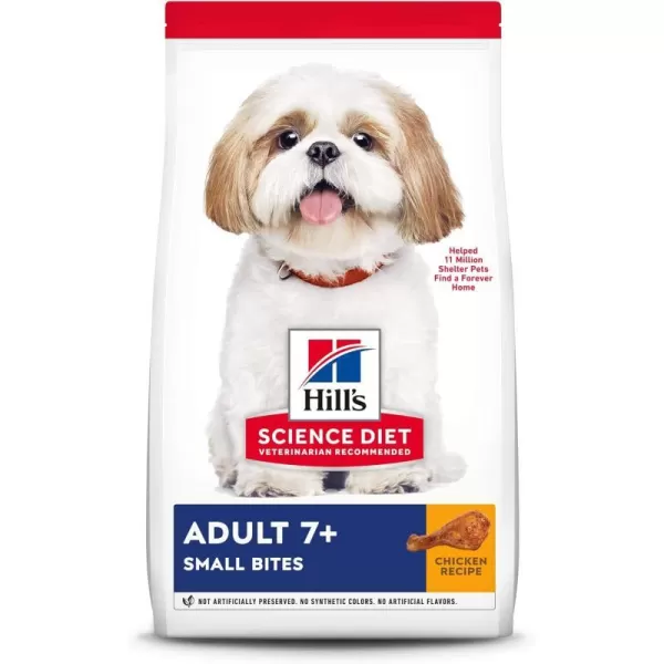 imageHills Science Diet Dry Dog Food Adult 7 for Senior Dogs Small Bites Chicken Meal Barley amp Brown Rice Recipe 5 lb Bag5 Pound Pack of 1