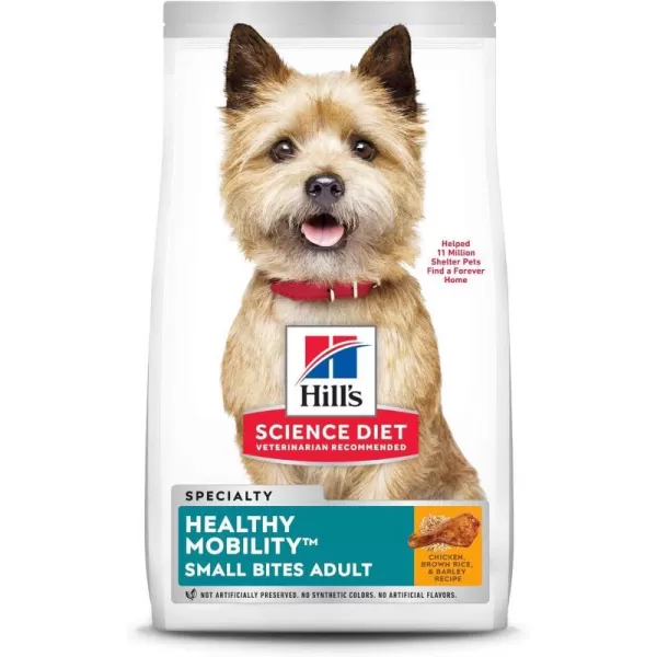 imageHills Science Diet Dry Dog Food Adult Healthy Mobility Small Bites Chicken Meal Brown Rice amp Barley Recipe 155 lb Bag155 Pound Pack of 1