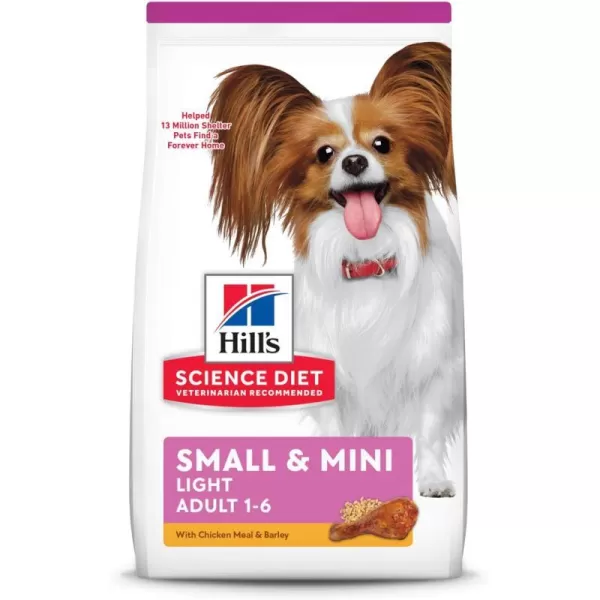 imageHills Science Diet Dry Dog Food Adult Light Small Paws Chicken Meal amp Barley Recipe 155 lb Bag45 Pound Pack of 1