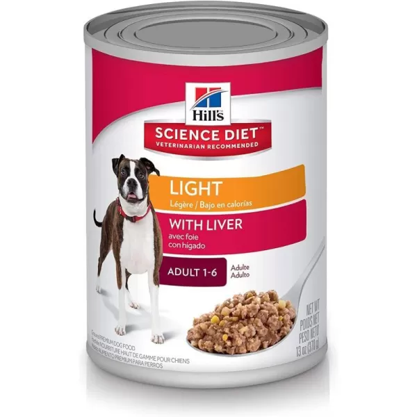 imageHills Science Diet Dry Dog Food Adult Light for Healthy Weight amp Weight Management 15 lb Bag13 Ounce Pack of 12