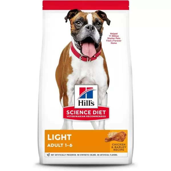 imageHills Science Diet Dry Dog Food Adult Light for Healthy Weight amp Weight Management 15 lb Bag30 Pound Pack of 1