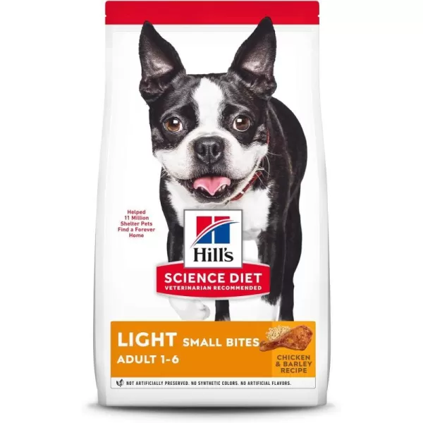 imageHills Science Diet Dry Dog Food Adult Light for Healthy Weight amp Weight Management Small Bites Chicken Meal amp Barley Recipe 5 lb Bag15 Pound Pack of 1