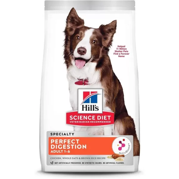 imageHills Science Diet Dry Dog Food Adult Perfect Digestion Chicken Brown Rice amp Whole Oats Recipe 35 lb BagChicken Brown Rice amp Whole Oats 22 Pound Pack of 1