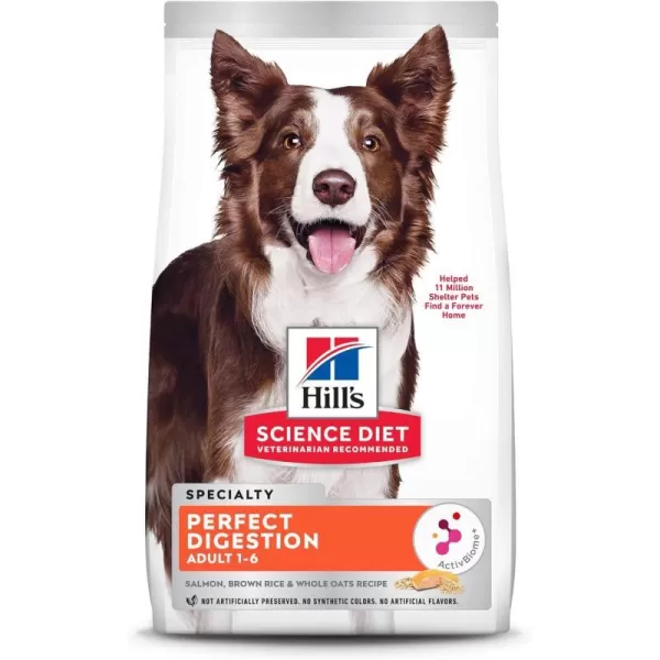 imageHills Science Diet Dry Dog Food Adult Perfect Digestion Chicken Brown Rice amp Whole Oats Recipe 35 lb BagSalmon Oats amp Rice 35 Pound Pack of 1
