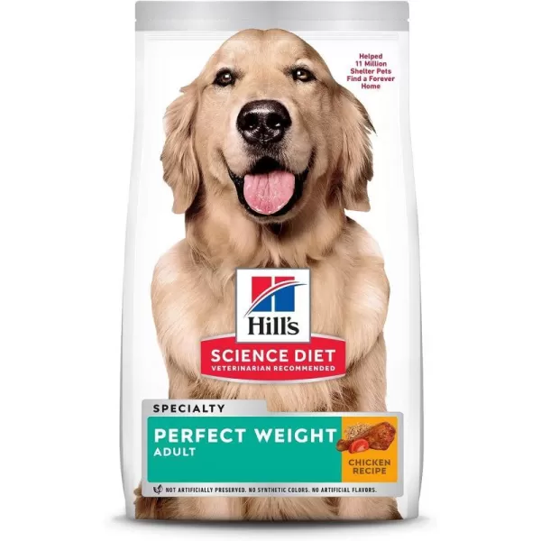 imageHills Science Diet Dry Dog Food Adult Perfect Weight for Healthy Weight amp Weight Management Chicken Recipe 285 lb Bag285 Pound Pack of 1