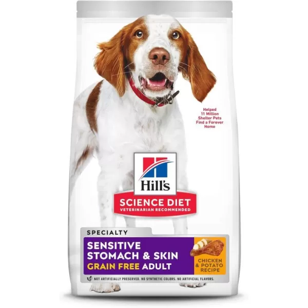 imageHills Science Diet Dry Dog Food Adult Sensitive Stomach amp Skin Chicken Recipe 155 lb BagGrain Free  Chicken amp Potato 24 Pound Pack of 1