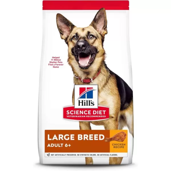 imageHills Science Diet Dry Dog Food Large Breed Adult 6 Senior Chicken Barley amp Rice Recipe 33 lb Bag15 Pound Pack of 1