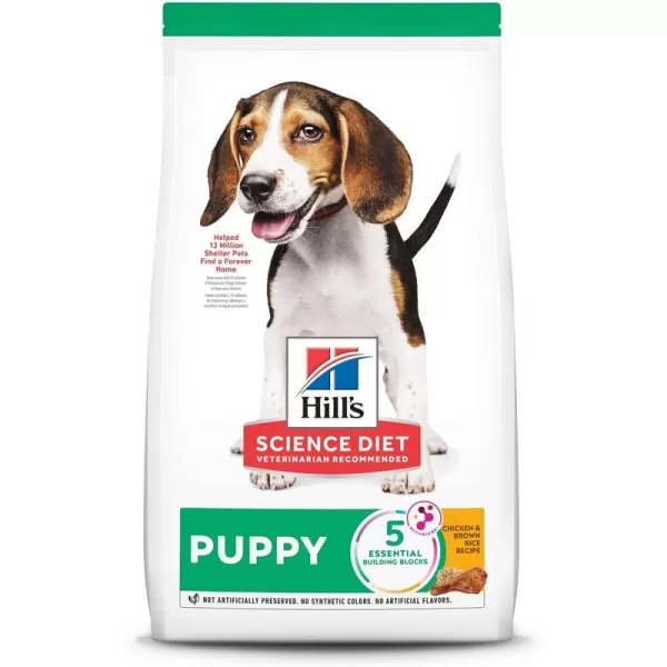 imageHills Science Diet Dry Dog Food Puppy Chicken Meal amp Barley Recipe 155 lb Bag155 Pound Pack of 1