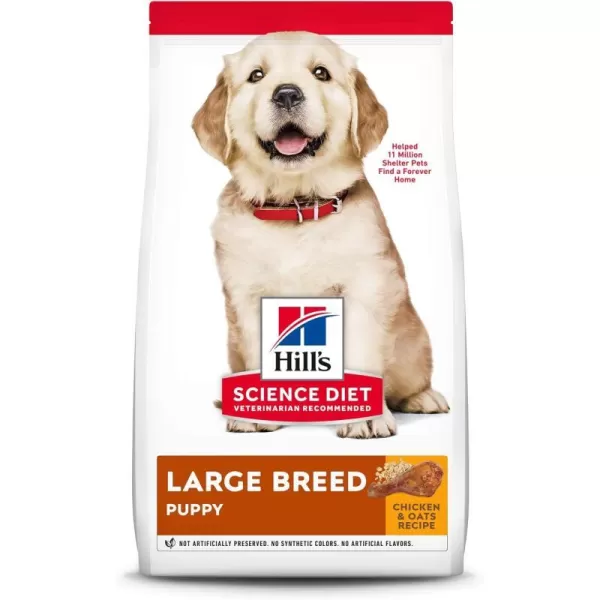 imageHills Science Diet Dry Dog Food Puppy Large Breeds Chicken Meal and Oats Recipe 30 lb BagHills Science Diet Dry Dog Food Puppy Large Breeds Chicken Meal and Oats Recipe 30 lb Bag