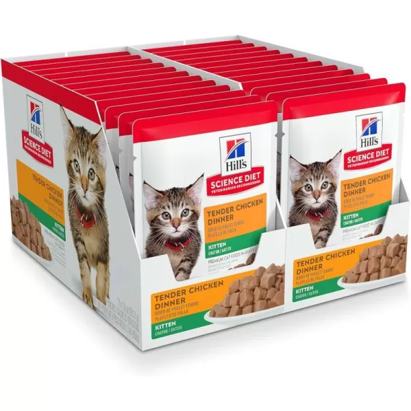 imageHills Science Diet Kitten Wet Cat Food Chicken Recipe 28 Ounce Pack of 24Chicken