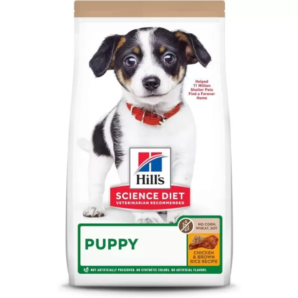 imageHills Science Diet Puppy No Corn Wheat or Soy Dry Dog Food Chicken Recipe 4 lb Bag125 Pound Pack of 1
