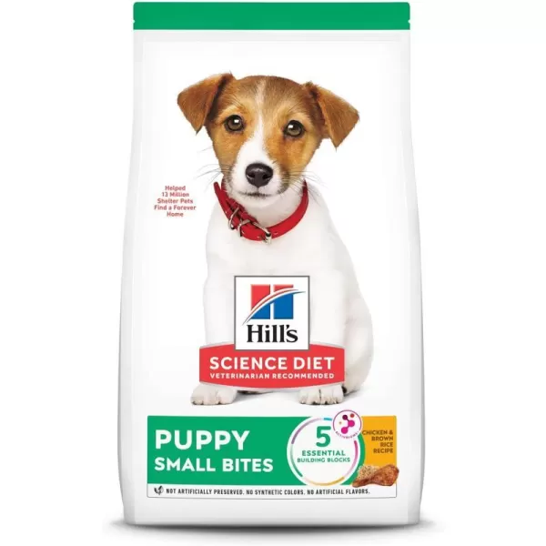 imageHills Science Diet Puppy Small Bites Chicken amp Brown Rice Recipe Dry Dog Food 45 lb bag45 Pound Pack of 1