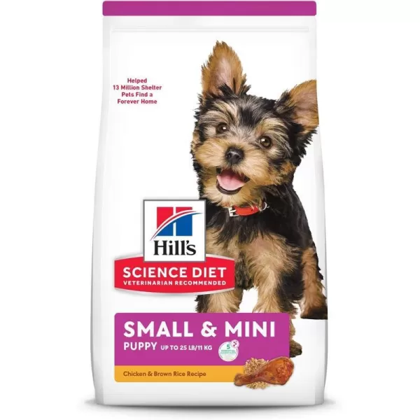 imageHills Science Diet Puppy Small Paws Chicken Meal Barley amp Brown Rice Recipe Dry Dog Food 125 lb Bag45 Pound Pack of 1