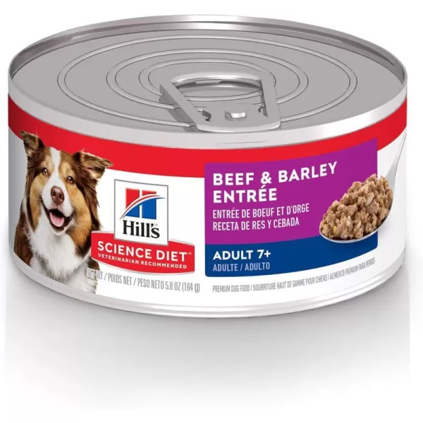 imageHills Science Diet Senior 7 Canned Wet Dog Food Variety Pack Chicken and Beef Recipes 13 oz Cans 12PackBeef amp Barley 58 Oz 24 Pack