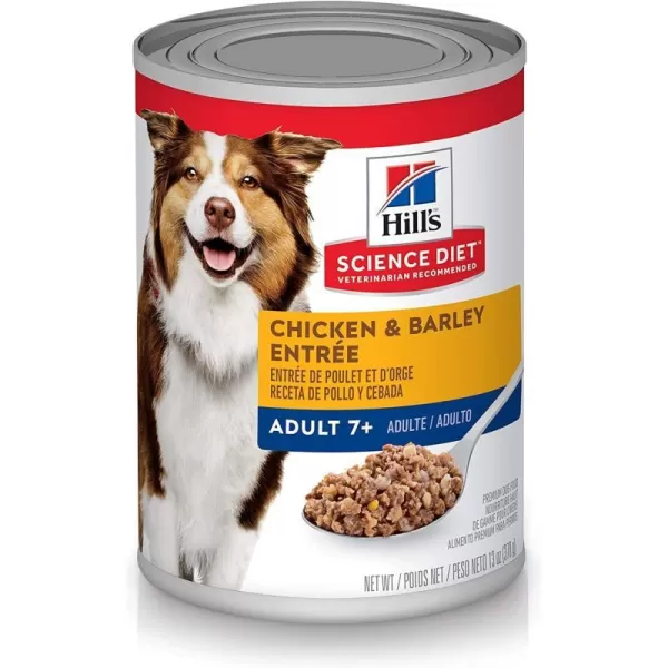 imageHills Science Diet Senior 7 Canned Wet Dog Food Variety Pack Chicken and Beef Recipes 13 oz Cans 12PackChicken amp Barley 13 Ounce Pack of 12